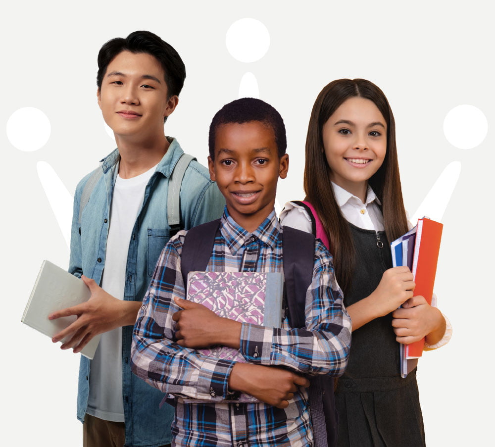 3 multi-cultural students